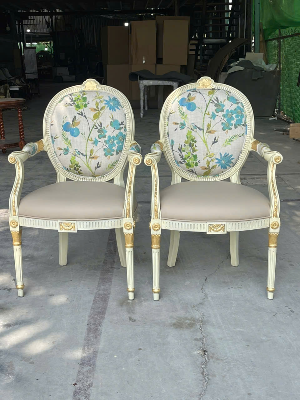 GHẾ CỔ ĐIỂN LOUIS 16 CÓ TAY- LOUIS KING CHAIR 16